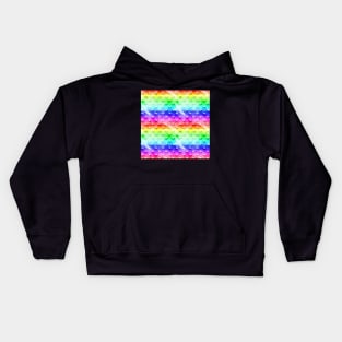 Rainbow Metal With Lazer Lines Kids Hoodie